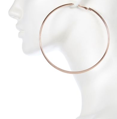 Rose gold tone hoop earrings pack